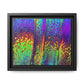 Bespattered Facade Neon Lava Framed Canvas Art Print | 3 Frame Colors | Multiple Sizes