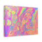 Bespattered Facade Fluid Art Abstract Painting Stretched Matte Canvas Art Prints | Multiple Sizes