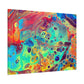 Bespattered Facade Rainbow Rings Stretched Matte Canvas Art Prints | Multiple Sizes