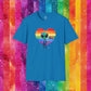 Bespattered Facade Rainbow Extraterrestrial Pride Unisex Softstyle T-Shirt