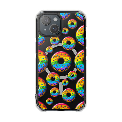 Bespattered Facade Rainbow Sprinkle Donut MagSafe Clear Impact Cases