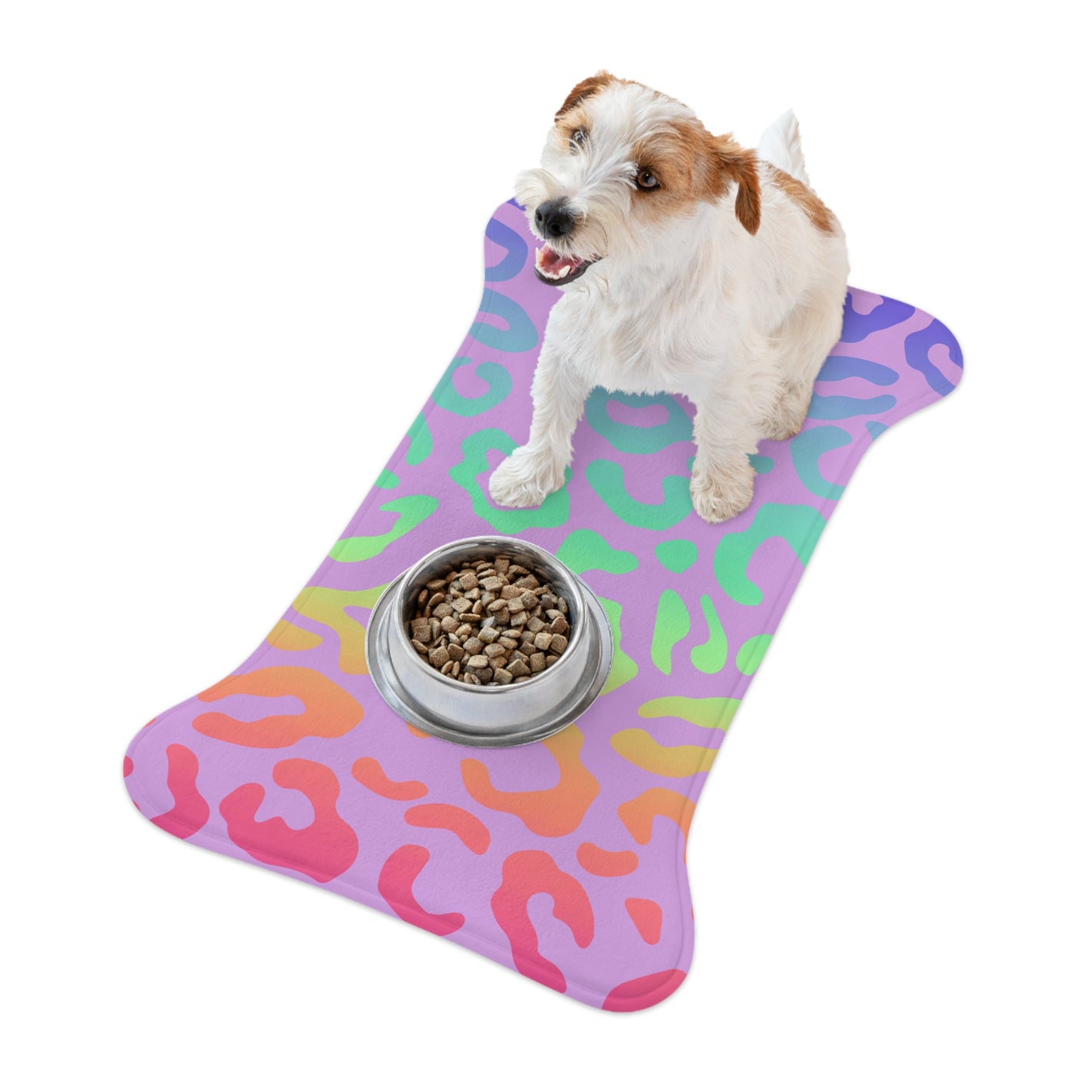 Bespattered Facade Bright Leopard Pet Feeding Mats (3 Shapes)