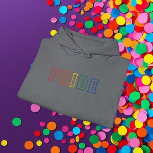 Bespattered Facade Pride Rainbow LGBTQ+ Embroidered Unisex Heavy Blend™ Hooded Sweatshirt