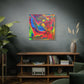 Bespattered Facade Fluid Art Abstract Painting Stretched Matte Canvas Art Prints | Multiple Sizes