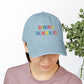 Bespattered Facade "Rainbow Is the New Black" Colorful Embroidered Denim Hat
