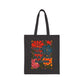 Bespattered Facade Rainbow "Come With Me and You'll See..." Canvas Tote Bag Reusable Carryall
