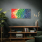 Bespattered Facade Rainbow Seaside Stretched Matte Canvas Art Prints | Multiple Sizes