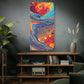 Bespattered Facade Fluid Art Abstract Painting Stretched Matte Canvas Art Prints | Multiple Sizes