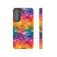 Bespattered Facade Rainbow Ink Circles Tough Case