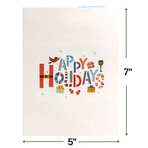 Happy Holidays Pop Up Christmas Card