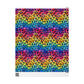 Bespattered Facade Rainbow Watercolor Leopard Wrapping Paper | Three Sizes | Glossy or Matte