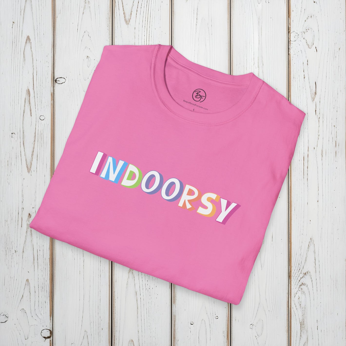 Bespattered Facade Colorful Indoorsy Unisex Softstyle T-Shirt