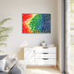 Bespattered Facade Rainbow Seaside Framed Canvas Art Print | 3 Frame Colors | Multiple Sizes