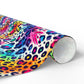 Bespattered Facade Colorful Animal Print Wrapping Paper | Three Sizes | Glossy or Matte