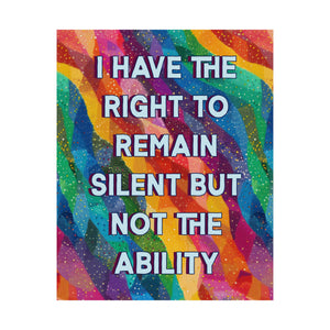 Bespattered Facade "Right to Remain Silent" Giclée Archival Matte Paper Prints