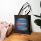 Bespattered Facade Rainbow "Cryptic Emo Lyrics" Canvas Tote Bag Reusable Carryall