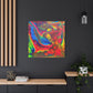 Bespattered Facade Fluid Art Abstract Painting Stretched Matte Canvas Art Prints | Multiple Sizes