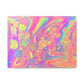 Bespattered Facade Fluid Art Abstract Painting Stretched Matte Canvas Art Prints | Multiple Sizes