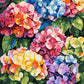 Painting by Numbers kit Multicolored hydrangeas KHO3299