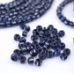 Indigo Striped Rondelle: Blue & White Bone Beads, 6x5mm, 40 pcs