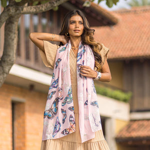 Printed Chiffon Scarf - 3300