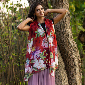 Printed Chiffon Scarf - 3300