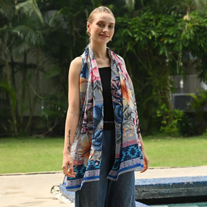 Printed Chiffon Scarf - 3300