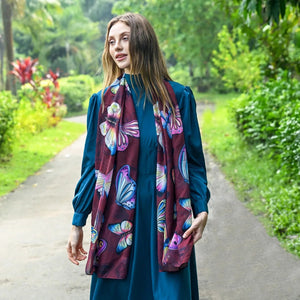 Printed Chiffon Scarf - 3300