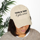 Bespattered Facade "Hang in There" Black Embroidered Distressed Cap