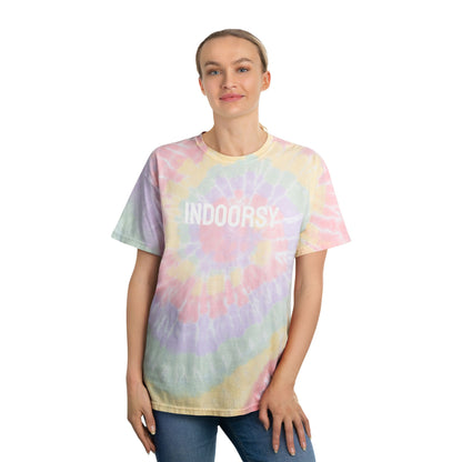 Bespattered Facade Indoorsy Pastel Spiral Tie-Dye Tee