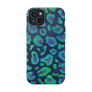 Bespattered Facade Emerald Leopard Impact-Resistant Case