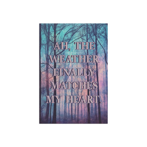 Bespattered Facade "Weather Update" Garden Flag