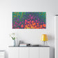 Bespattered Facade Neon Butterfly Stretched Matte Canvas Art Prints | Multiple Sizes