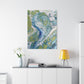 Bespattered Facade Fluid Art Abstract Painting Stretched Matte Canvas Art Prints | Multiple Sizes