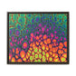 Bespattered Facade Neon Butterfly Framed Canvas Art Print | 3 Frame Colors | Multiple Sizes