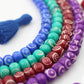 Tiny Target: Carved Rondelle Bone Beads, 8x6mm, Bohemian Spacers