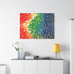 Bespattered Facade Rainbow Seaside Stretched Matte Canvas Art Prints | Multiple Sizes