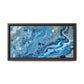 Bespattered Facade Blue Marble Framed Canvas Art Print | 3 Frame Colors | Multiple Sizes