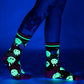 Laser BassFace Melt Supreme Crew Socks - UV Reactive