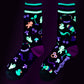 Tiny Trinkets Crew Socks - UV Reactive