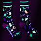 Tiny Trinkets Crew Socks - UV Reactive