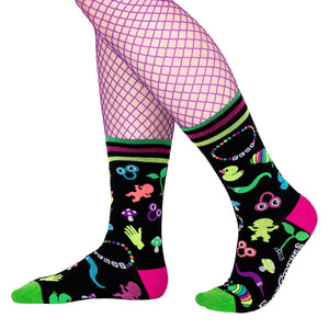 Tiny Trinkets Crew Socks - UV Reactive