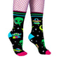 Spaced Out Alien Crew Socks - UV Reactive