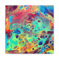 Bespattered Facade Fluid Art Abstract Painting Stretched Matte Canvas Art Prints | Multiple Sizes