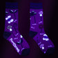 Trippy Clippies Crew Socks - UV Reactive