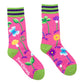 Trippy Clippies Crew Socks - UV Reactive