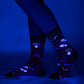 Trippy Clippies Crew Socks - UV Reactive