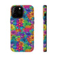 Bespattered Facade Bright Rainbow Flowers Impact-Resistant Case