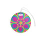 Bespattered Facade Flower Power Round Luggage Tag