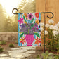 Bespattered Facade Flower Vase Floral Garden Flag